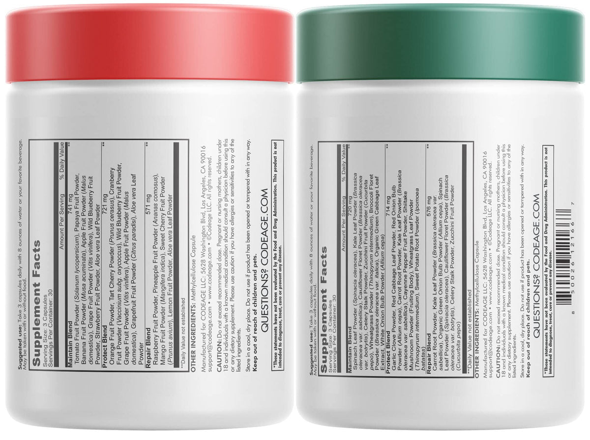 Codeage InstantFood Easy Veggies + Fast Fruits Bundle - 180 Capsules - image 2