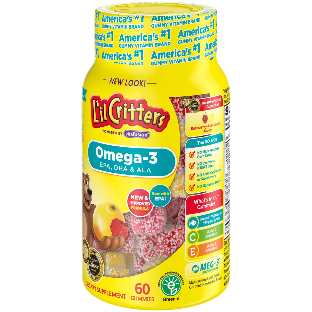 Lil Critters Omega-3 DHA Lemonade Gummies - image 4