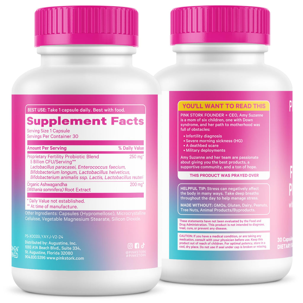 Pink Stork Fertility Support Probiotics for Women - 30 Capsules - image 7