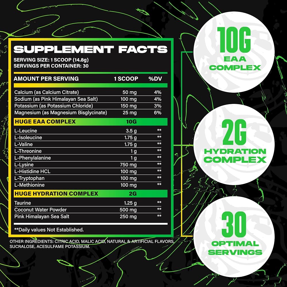 Huge Supplements, EAA Powder Supplement, Clinically Dosed