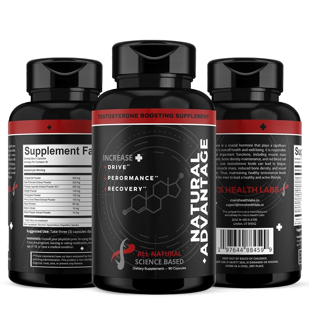 Men's Health Labs Natural Advantage Testosterone Booster - 90 Capsules - image 9