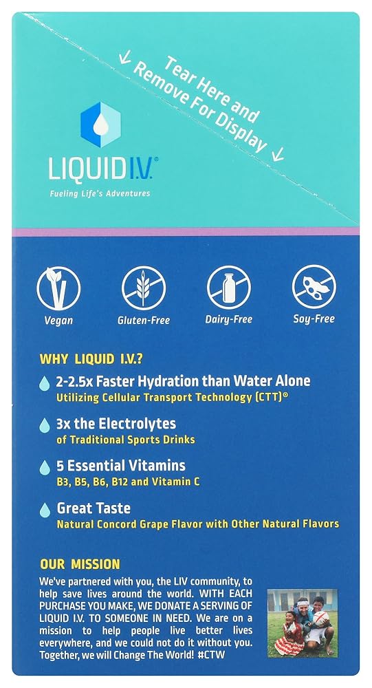 Liquid I.V. Concord Grape Hydration Drink Mix - 8 Count - image 3