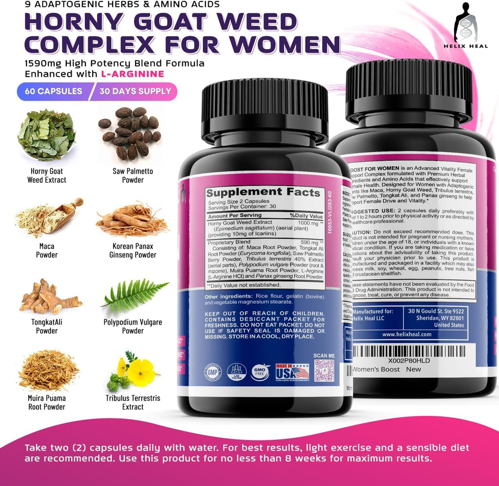 Helix Heal Libido Booster for Women - 60 Capsules - image 3
