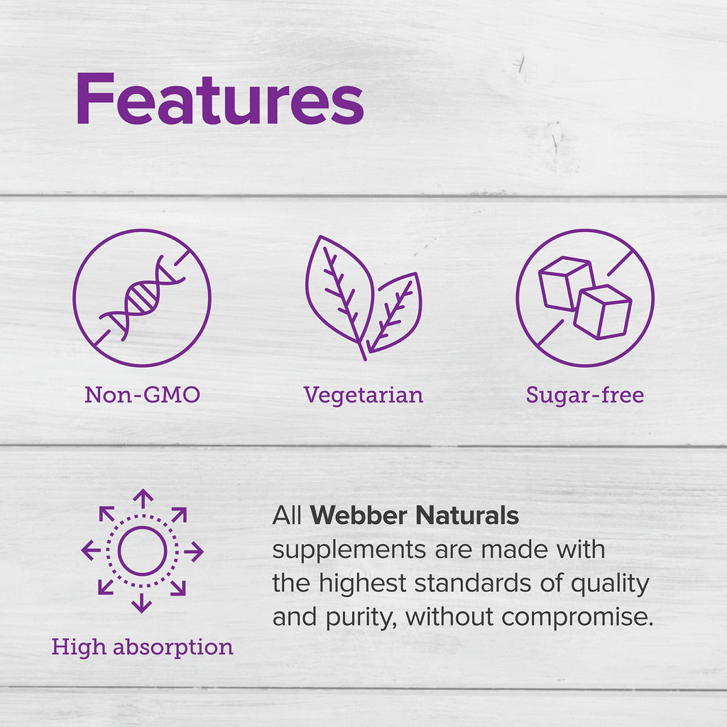 Webber Naturals Magnesium Glycinate 200mg - 120 Capsules - image 2