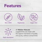 Webber Naturals Magnesium Glycinate 200mg - 120 Capsules - image 2