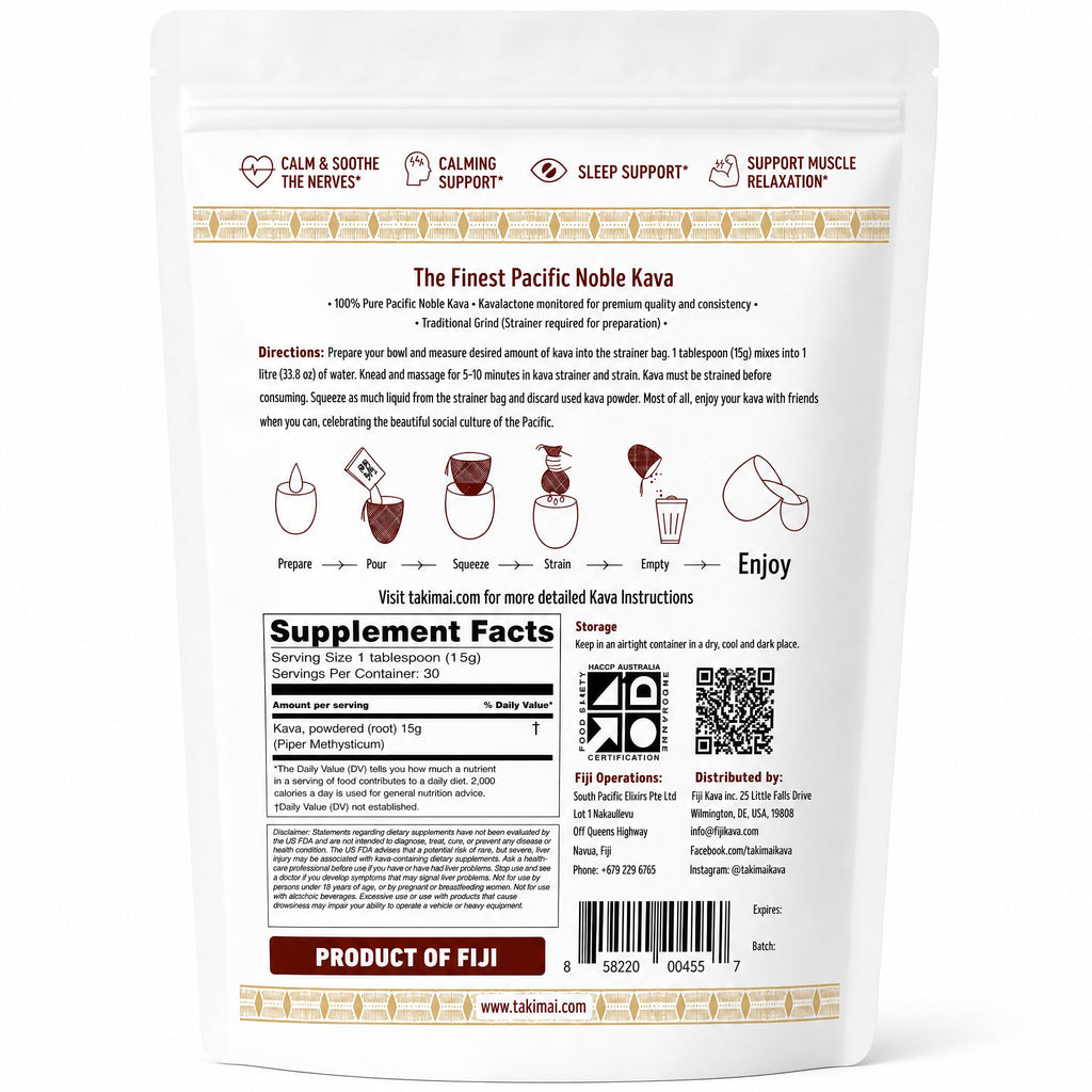Taki Mai Noble Kava Root Powder for Relaxation - 16 Oz - image 2