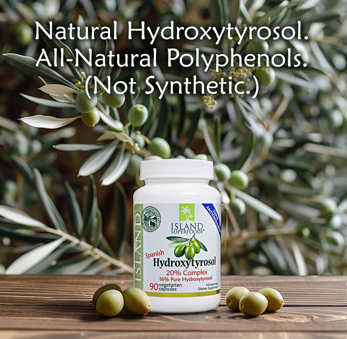 Island Nutrition Hydroxytyrosol Complex from Real Olives - 90 Capsules - image 3