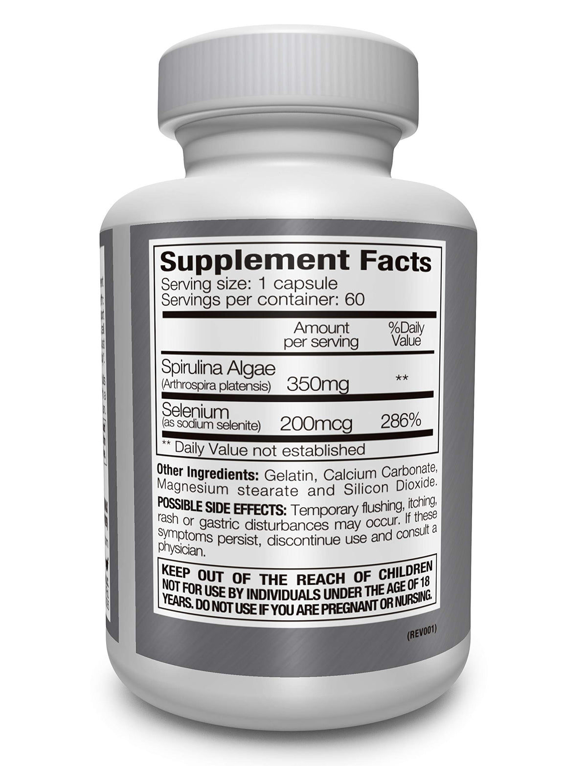 Paleolf Selenium + Spirulina Antioxidant Capsules - 60 Capsules - image 2