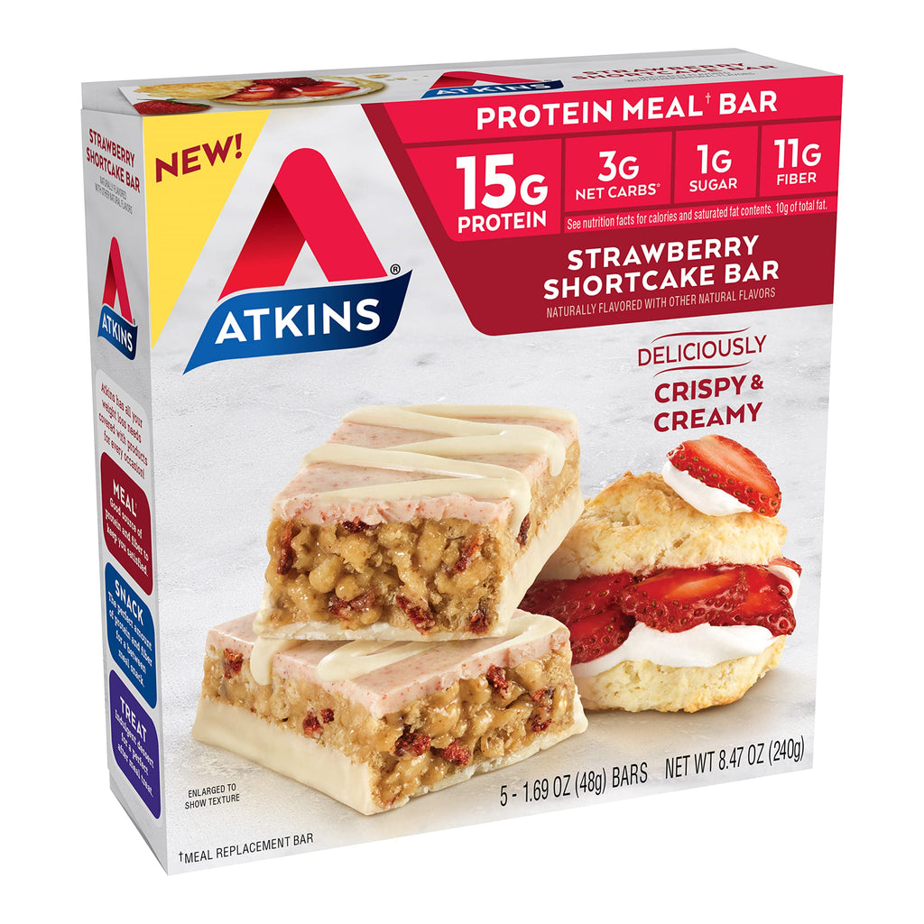Atkins Strawberry Shortcake Protein Meal Bar - 30 Count - image 2