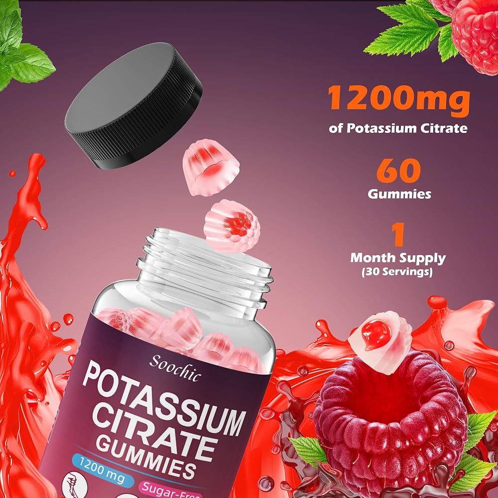Soochic Potassium Citrate Gummies 1200mg - 60 Count - image 5