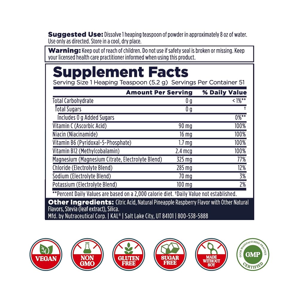 KAL Hydro Magnesium Plus Electrolytes Powder - 50 Servings - image 2