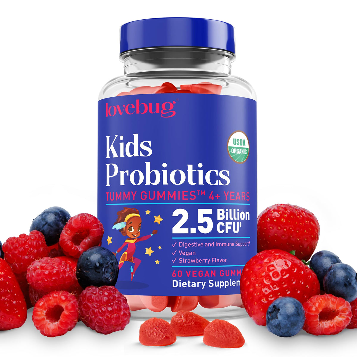 LOVEBUG Kids Probiotic Gummies