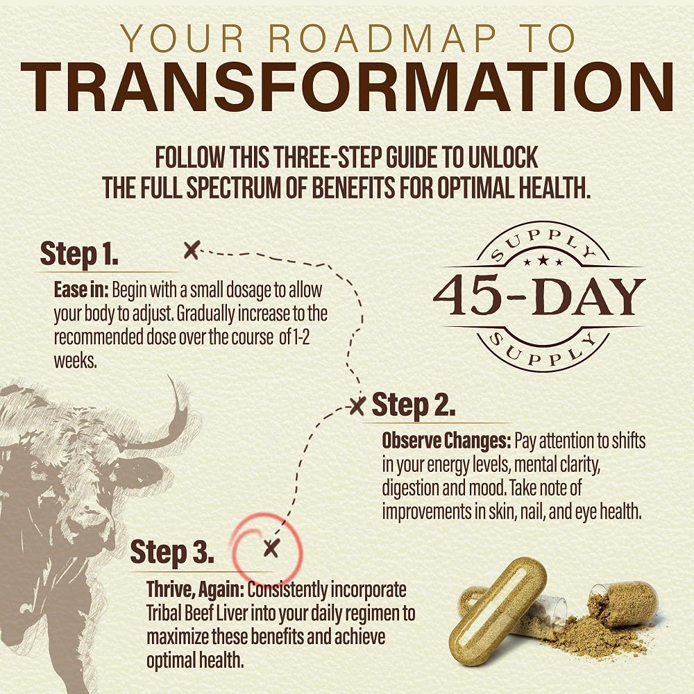 Tribal Harvest Grass Fed Beef Liver Capsules - 180 Count - image 6