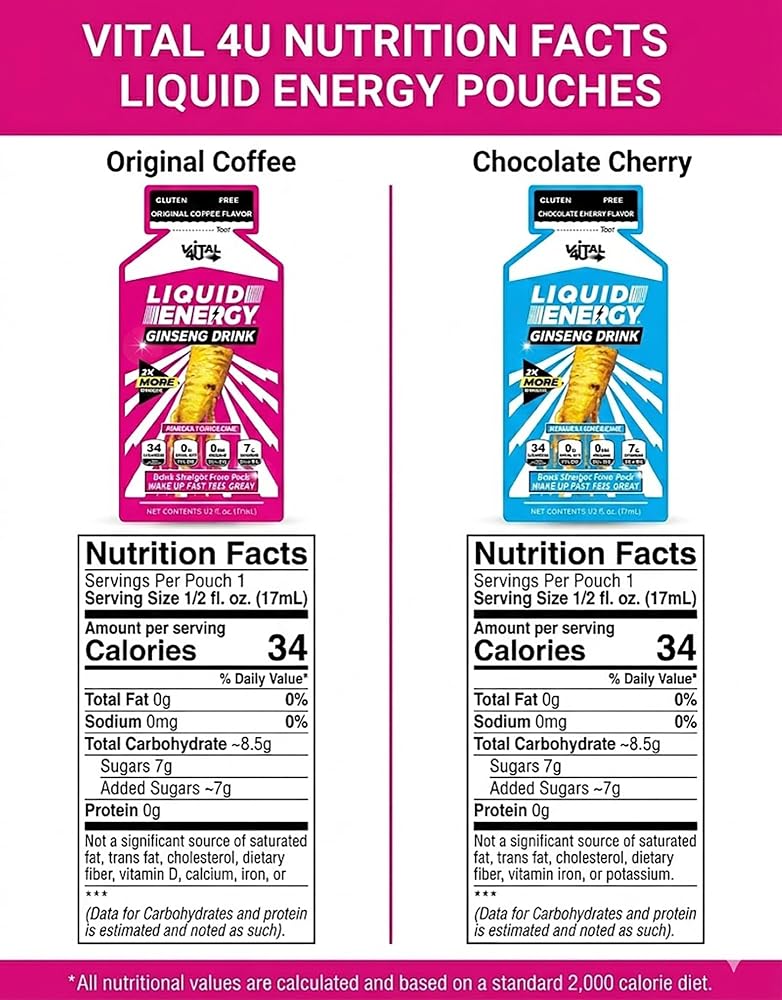 VITAL 4U Liquid Energy Shot Coffee & Chocolate Cherry - 24 ct - image 3