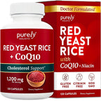 Purely Holistic Red Yeast Rice with CoQ10 Heart Health Support - 120 Capsules