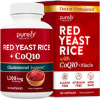 Purely Holistic Red Yeast Rice with CoQ10 Heart Health Support - 120 Capsules