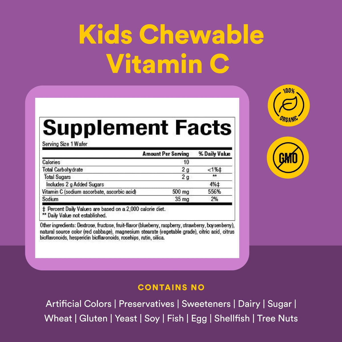 Natural Factors Vitamin C 500 mg Chewable Wafers - 90 Servings - image 4
