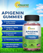 aSquared Nutrition Apigenin 100mg with L-Theanine Gummies - 90 Count - image 7