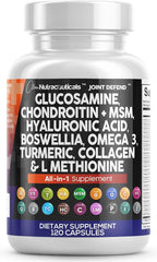 Clean Nutraceuticals Glucosamine Chondroitin MSM 1500mg with Turmeric