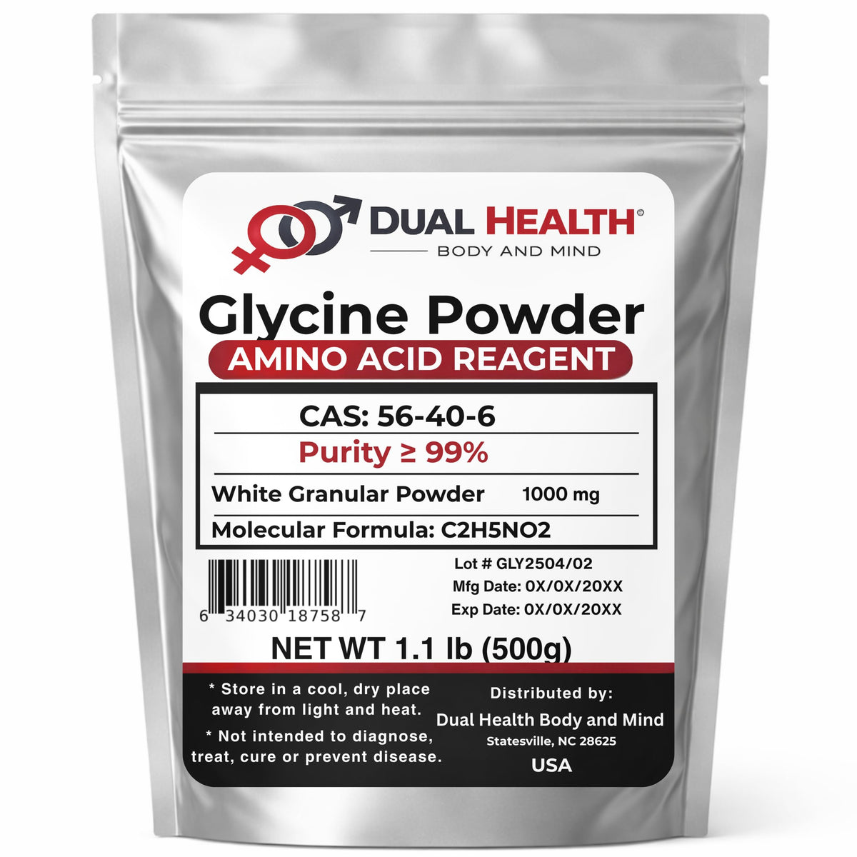 Dual Health Body & Mind Glycine - for Research Use Only