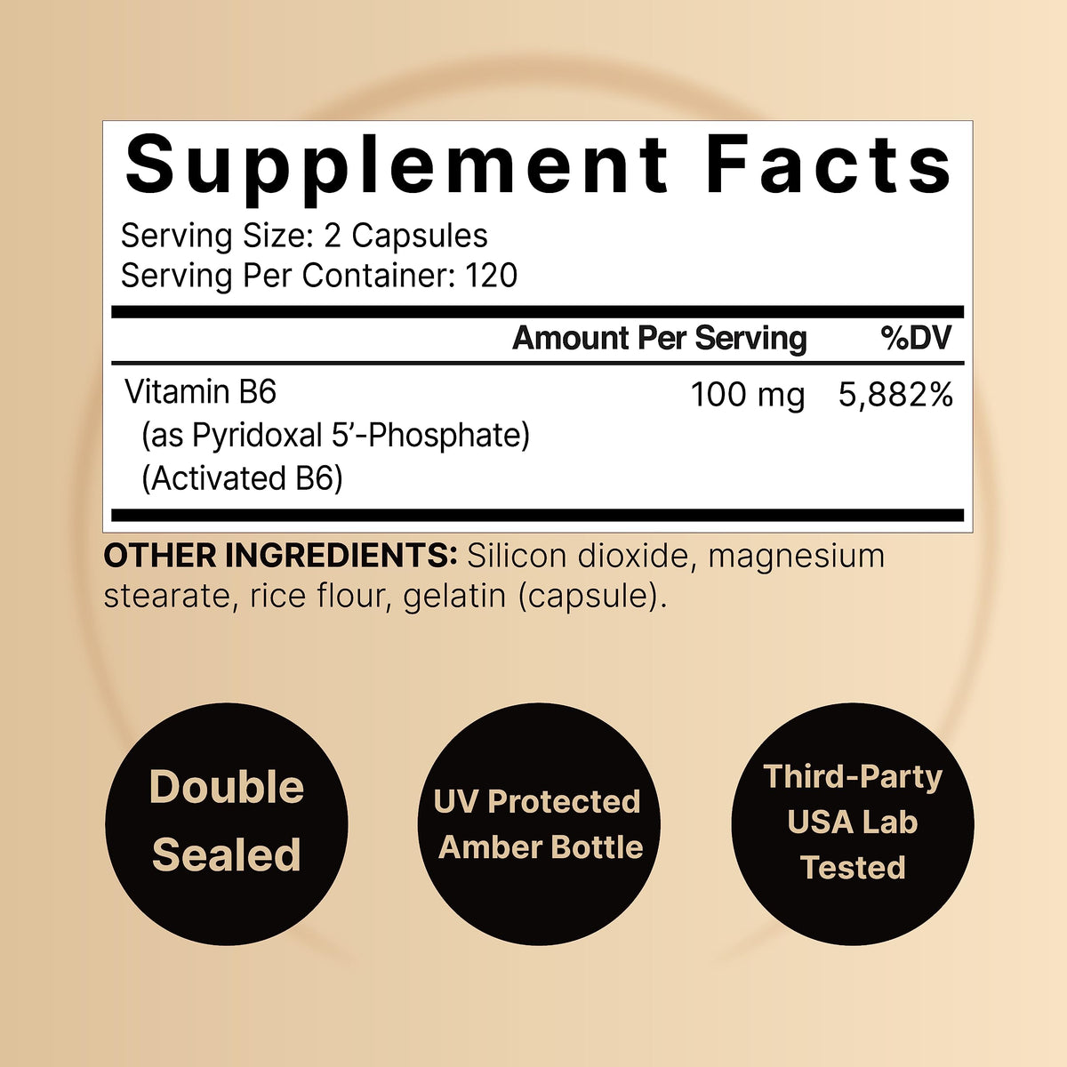NatureBell P5P Vitamin B6 100mg Brain & Memory Support - 240 Capsules - image 2