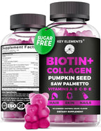 KEY ELEMENTS Hair Skin and Nails Biotin 10000mcg Gummies - 60 Count