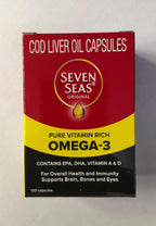 Seven Seas Cod Liver Oil High Strength with Vitamins D & E - 100 Capsules - image 5