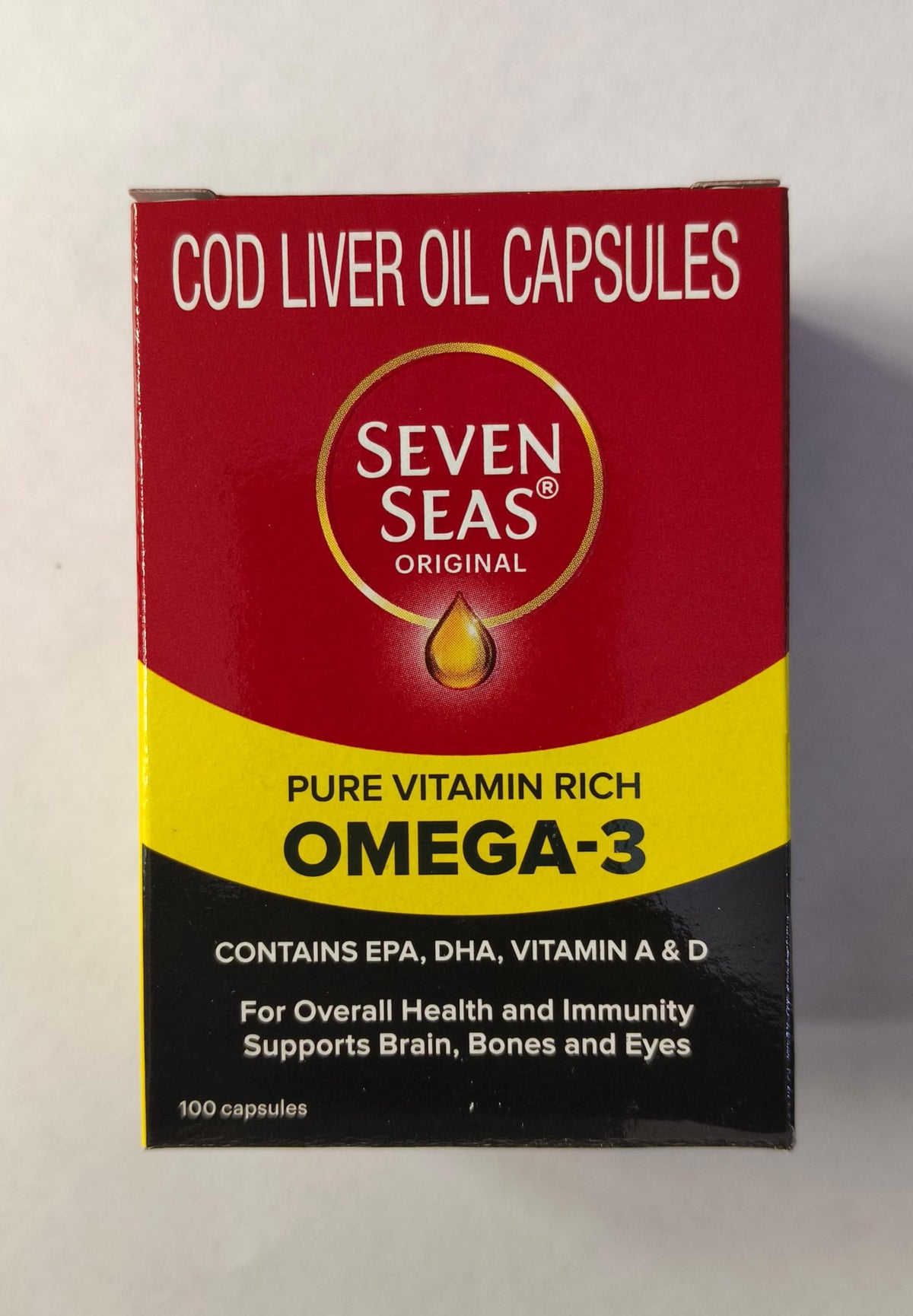 Seven Seas Cod Liver Oil High Strength with Vitamins D & E - 100 Capsules - image 5