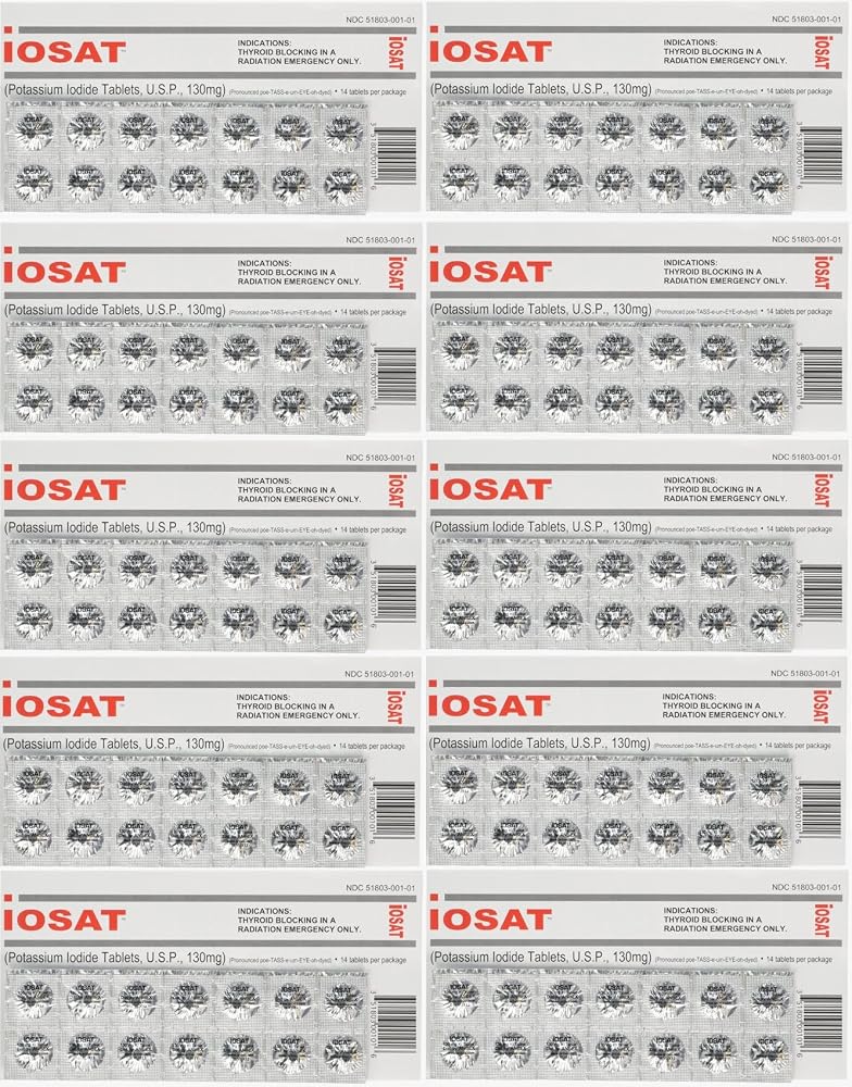 IOSAT Potassium Iodide 130 mg Tablets - 140 Count