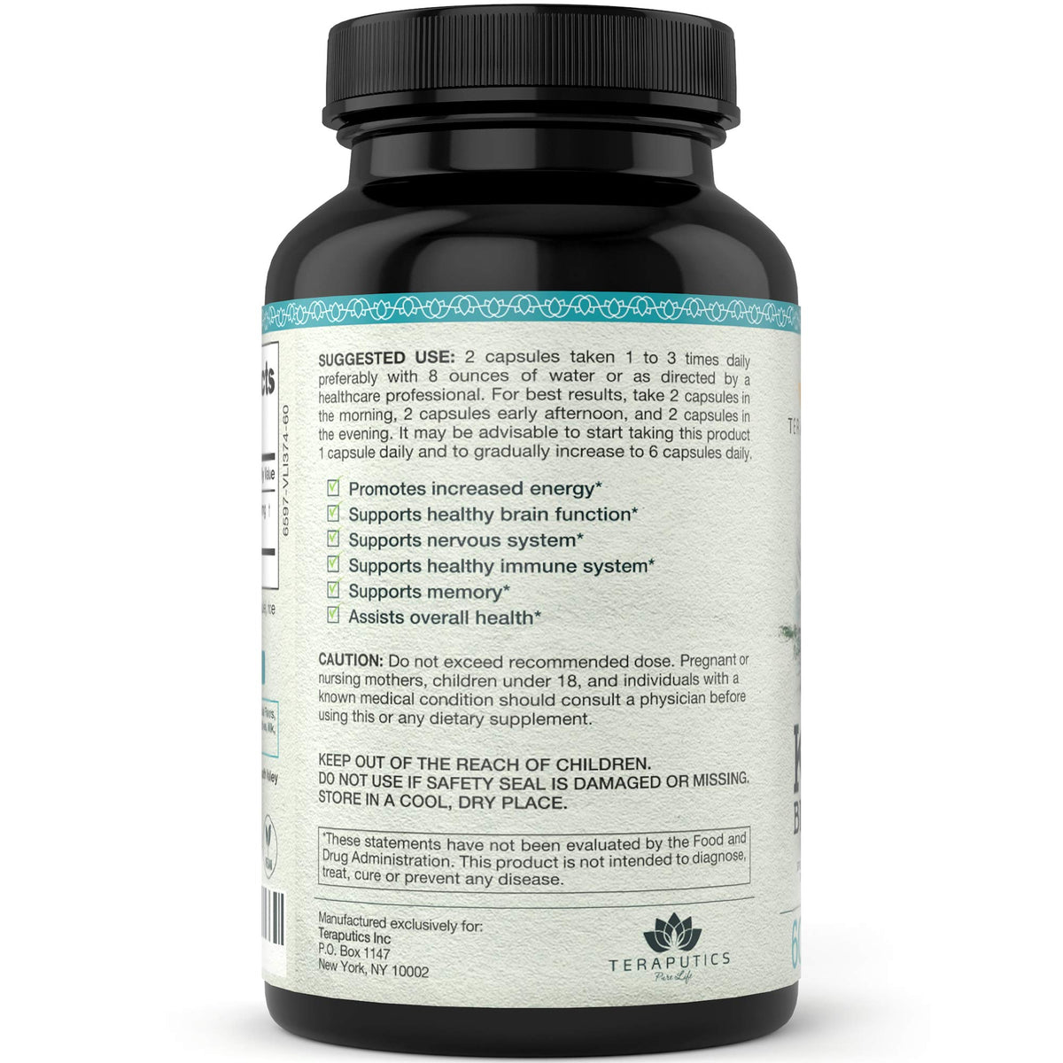 Teraputics Klamath Lake Blue Green Algae Superfood - 60 Vegan Capsules - image 6