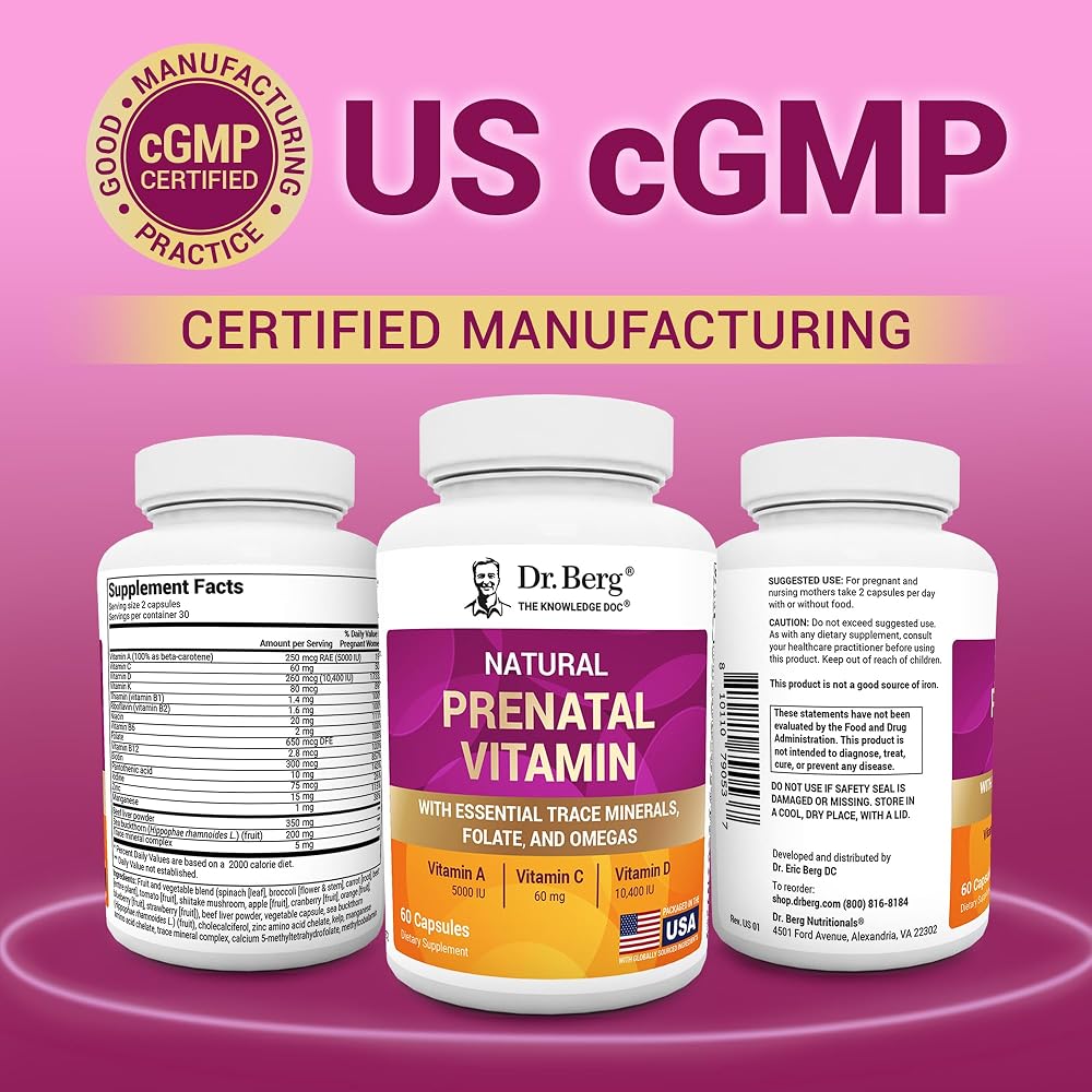 Dr. Berg Natural Prenatal Vitamins for Women - 60 Capsules - image 6