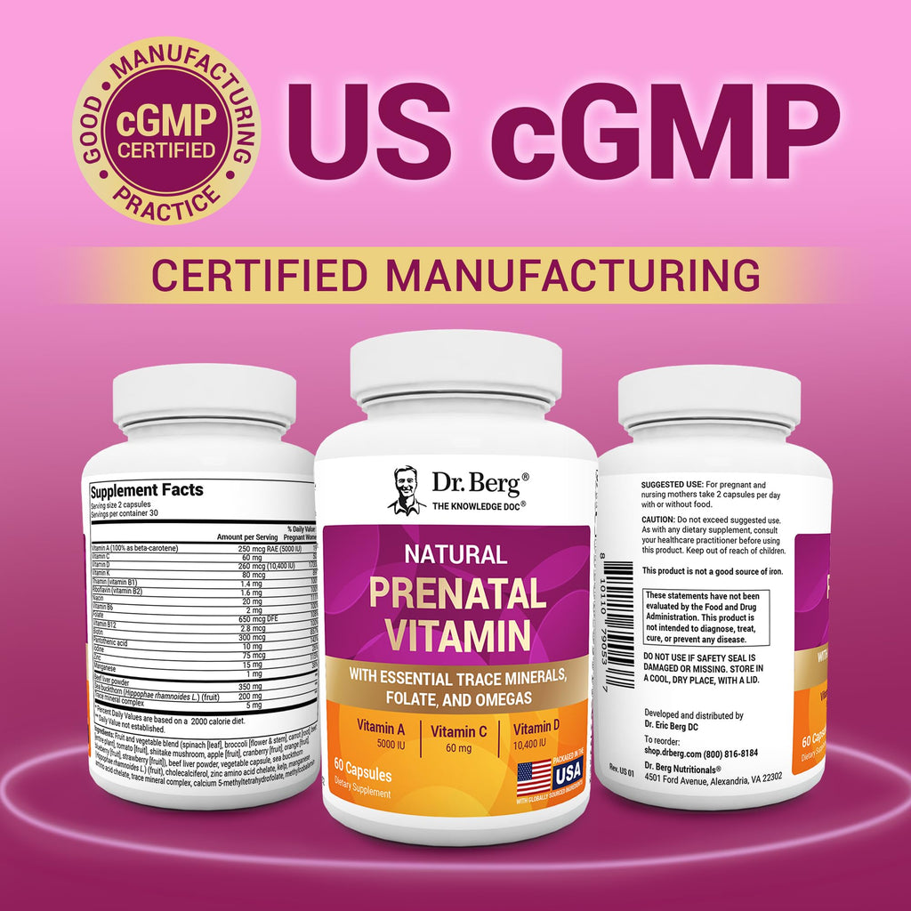 Dr. Berg Natural Prenatal Vitamins for Women - 60 Capsules - image 6