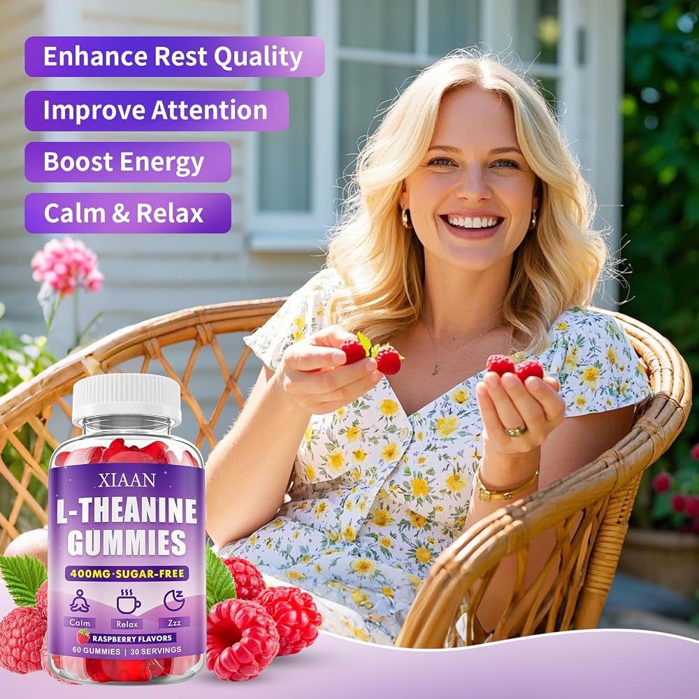 XIAAN L-Theanine Gummies for Calm & Relaxation - 60 Count - image 3