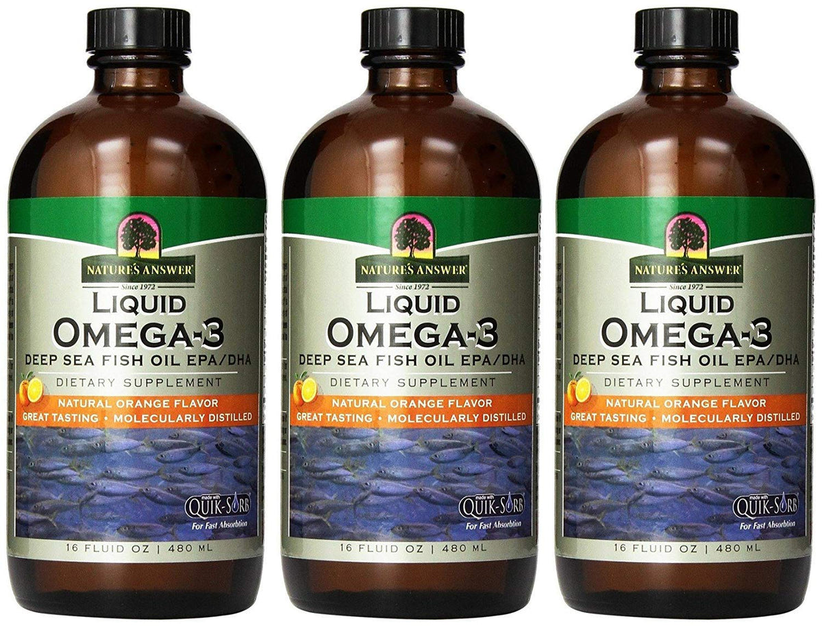 Nature's Answer Omega 3 Liquid - 3 Pack of 480ml