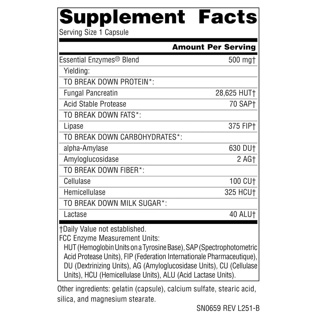 Source Naturals Daily Essential Enzymes, 500mg