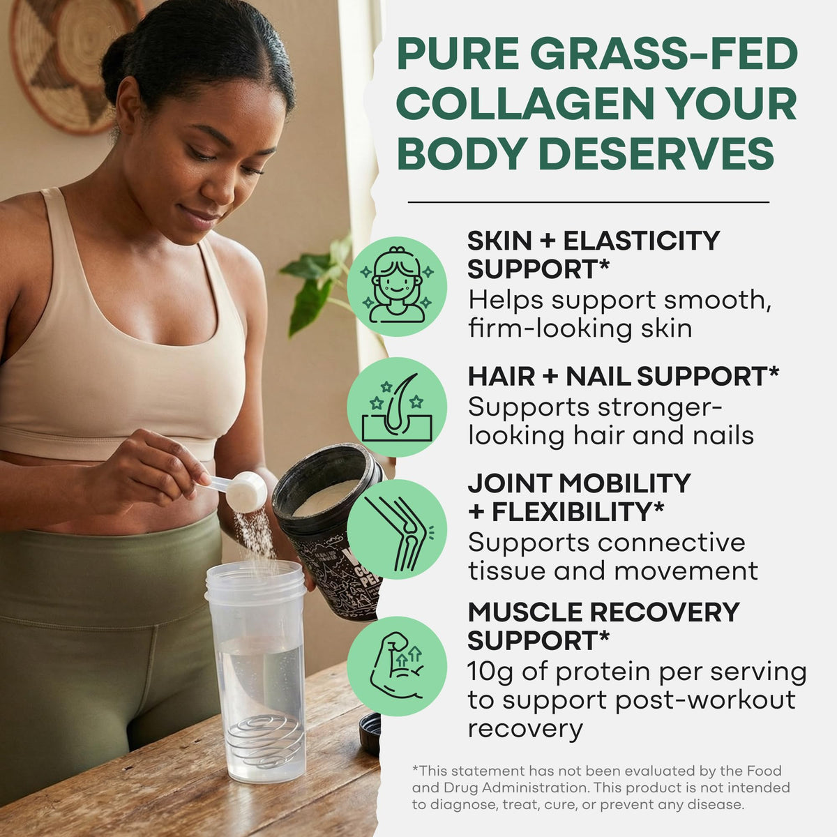 Wild Foods Collagen Peptides Powder Grass-Fed Type I&III - 16oz - image 3