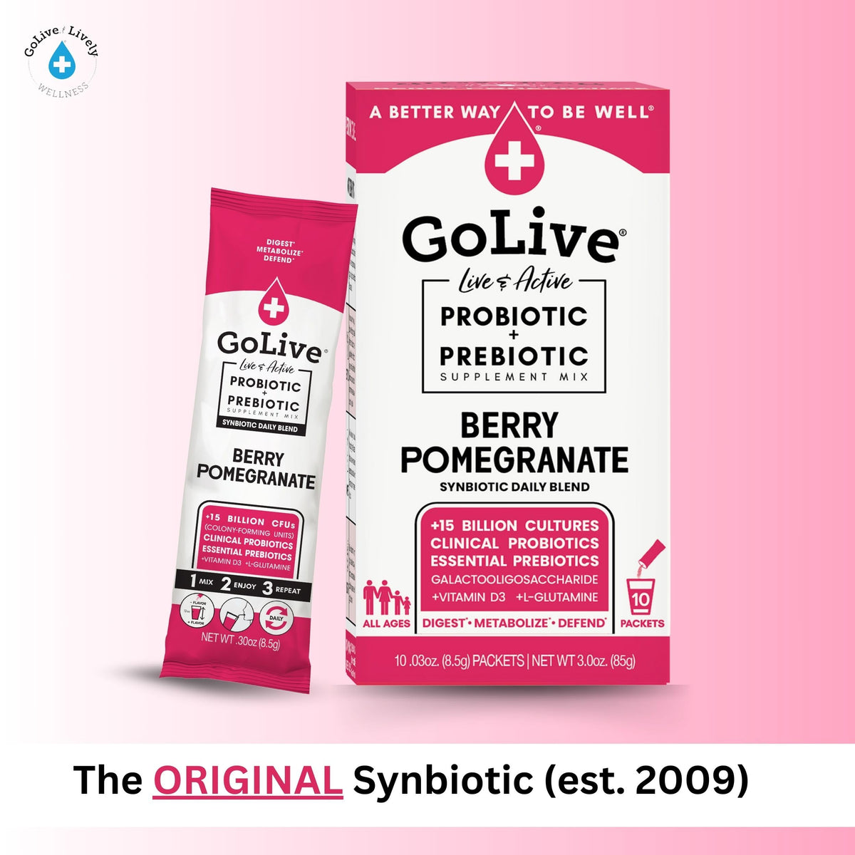 GoLive Prebiotic & Probiotic Powder - Daily Synbiotic