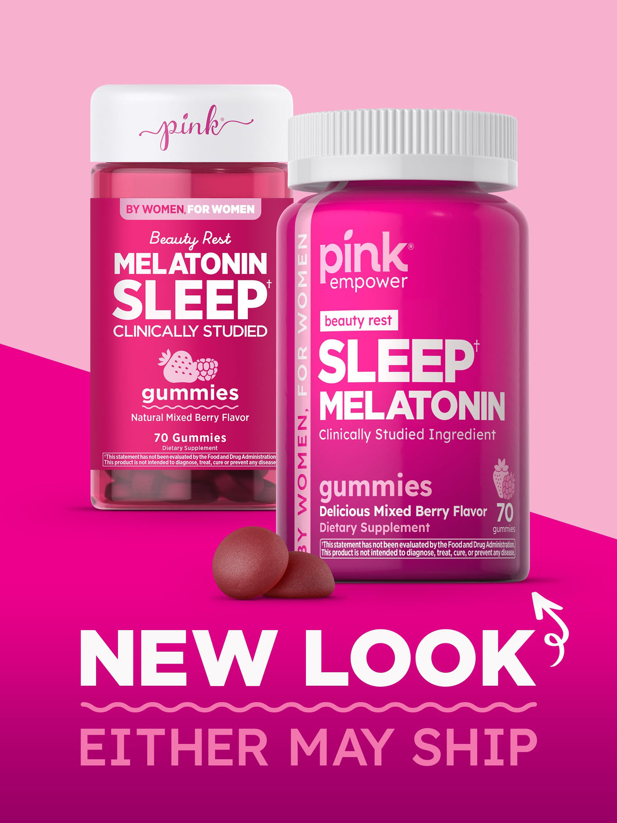 PINK Melatonin Gummies 10mg for Sleep - 70 Count - image 3