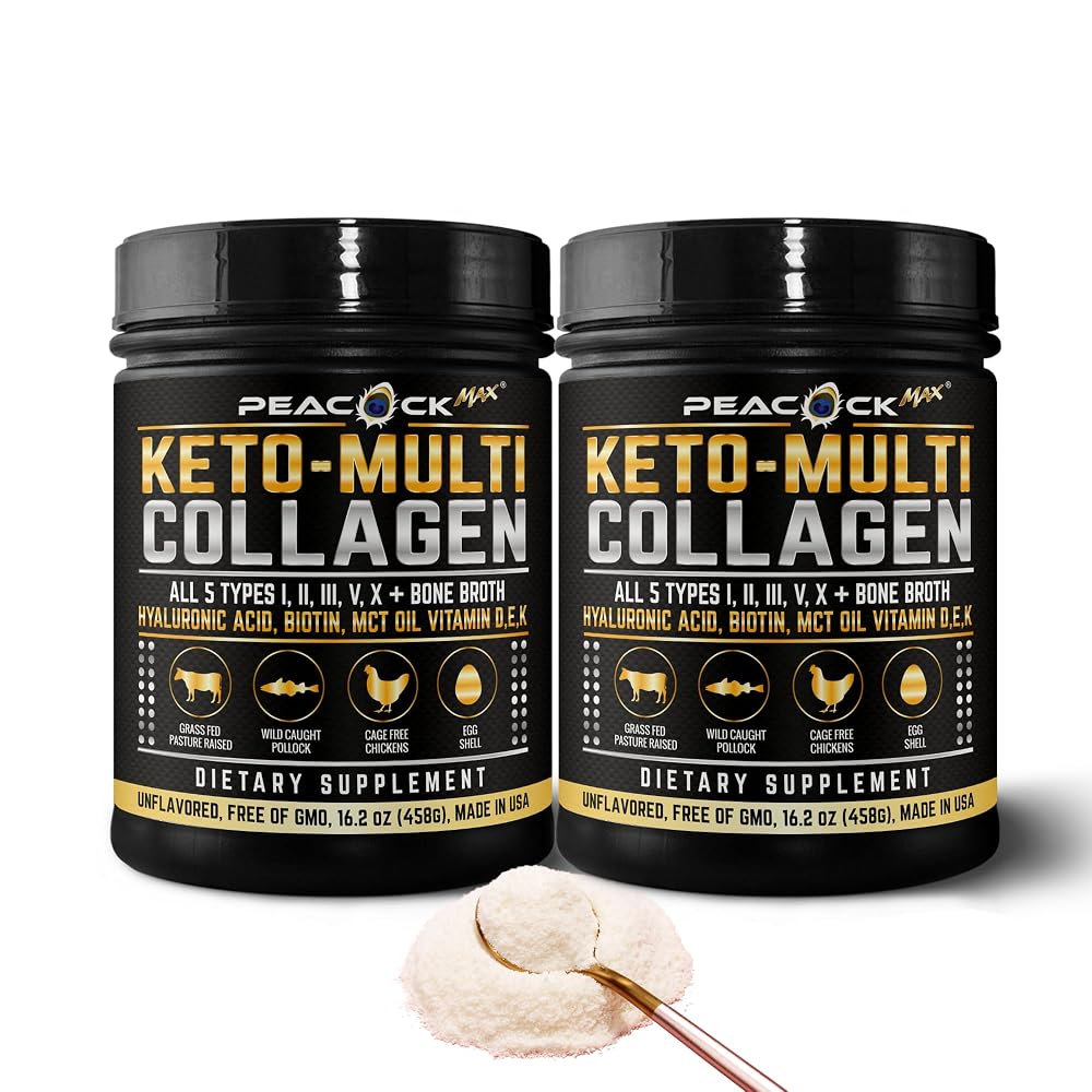 Peacock Max Keto Multi Collagen Peptides Protein Powder - 32.4 oz