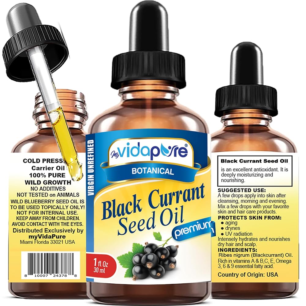 MYVIDAPURE Black Currant Seed Oil - 1 Fl Oz