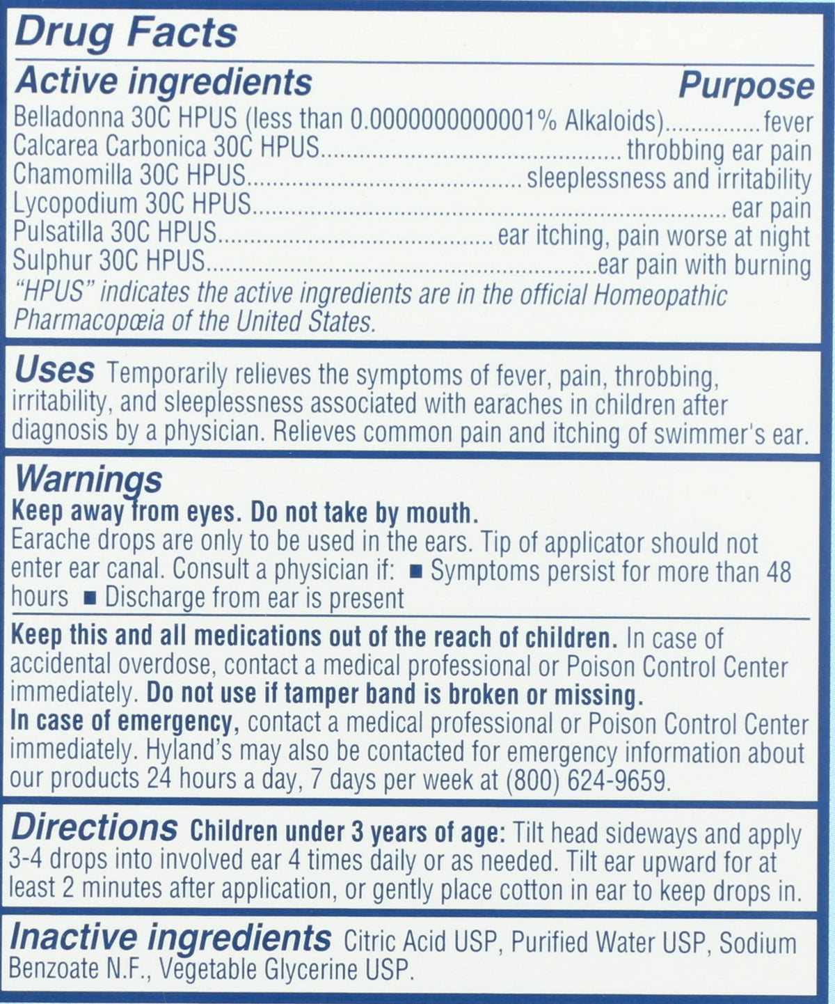 Hyland's Baby Infant Earache Drops Natural Homeopathic Relief - 0.33 Fl Oz - image 4
