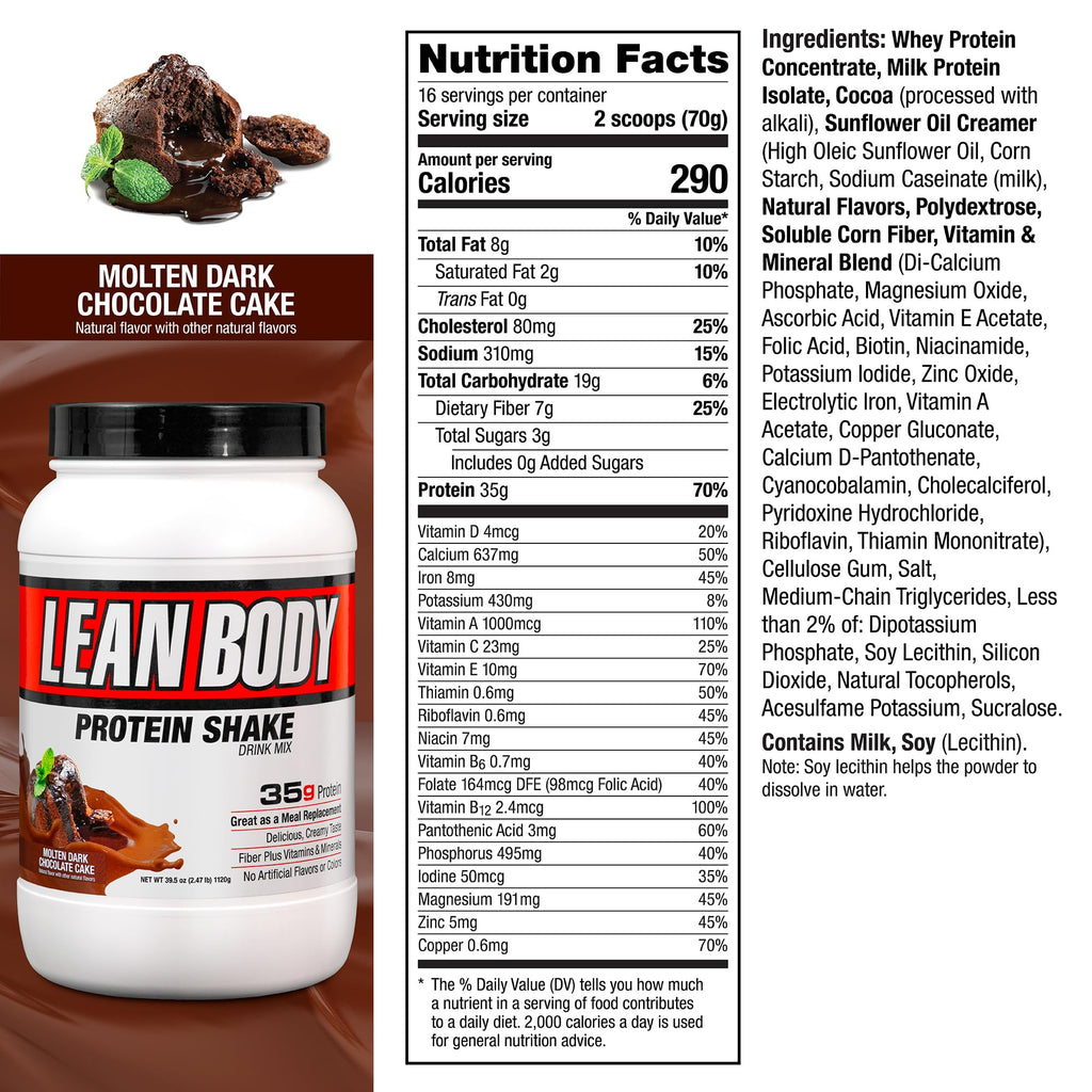 Labrada Nutrition Lean Body Hi-Protein Meal Replacement Shake
