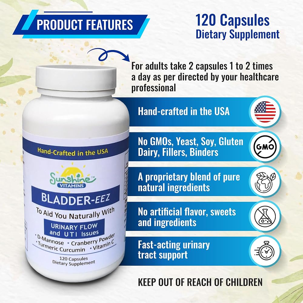 Sunshine Vitamins Bladder-EEZ Urinary Tract Support - 120 Capsules - image 2