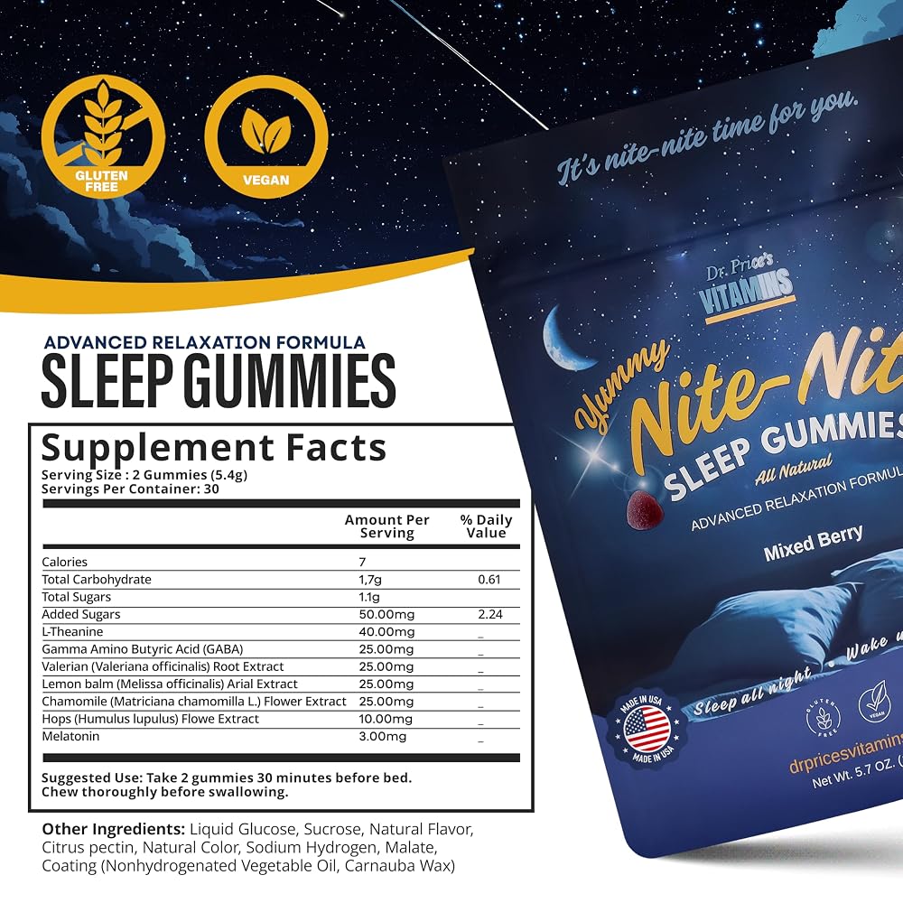 Dr. Price's Vitamins Sleep Gummies Melatonin 3mg - 60 Gummies - image 5