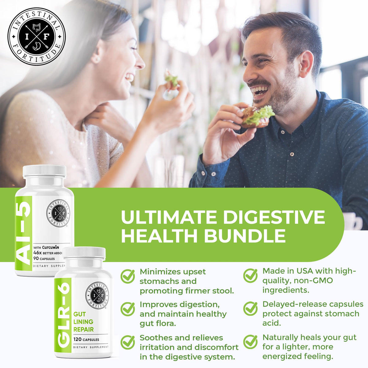 Intestinal Fortitude AI-5 & GLR-6 Digestive Health Bundle - 210 Capsules - image 3
