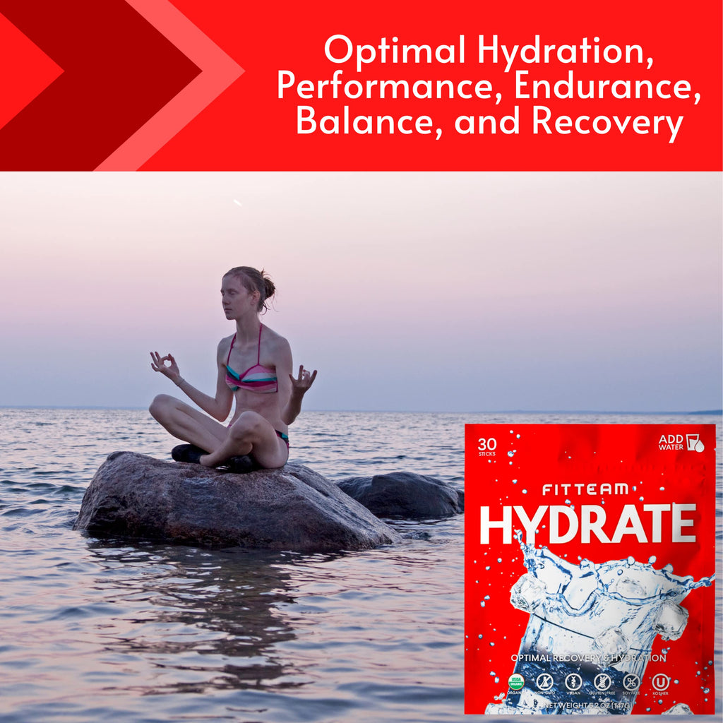 FITTEAM HYDRATE Organic Electrolyte Drink Mix - 30 Stick Packs - image 4