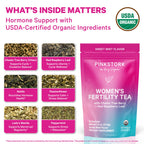 Pink Stork Fertility Tea Organic Vitex Cycle Support - 15 Sachets - image 2