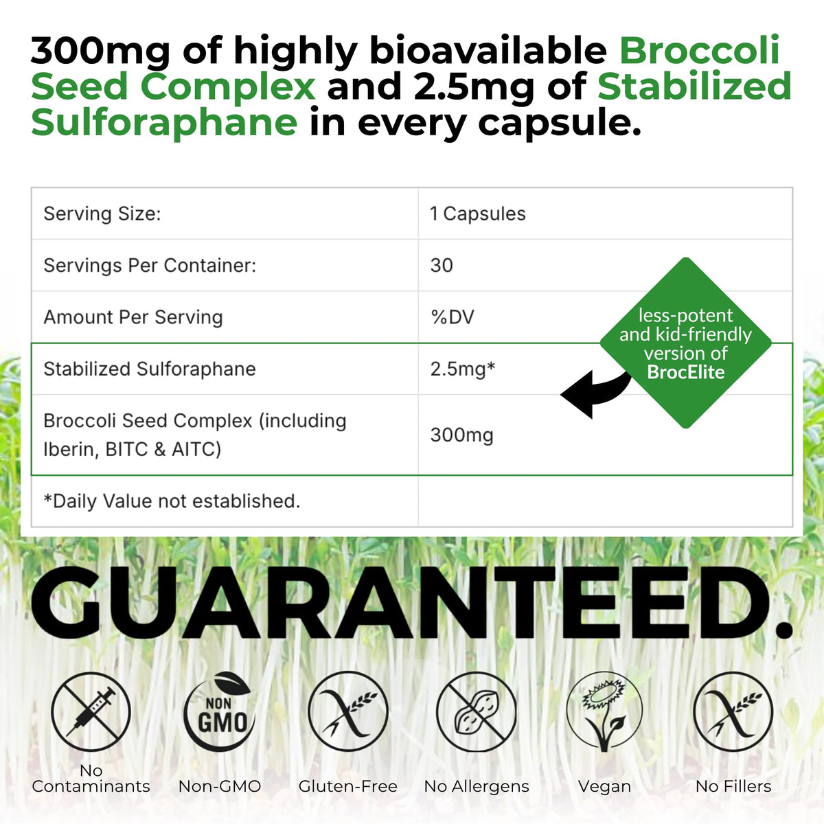 BrocElite Mara Labs Kids Broccoli Supplement - 30 Capsules - image 2