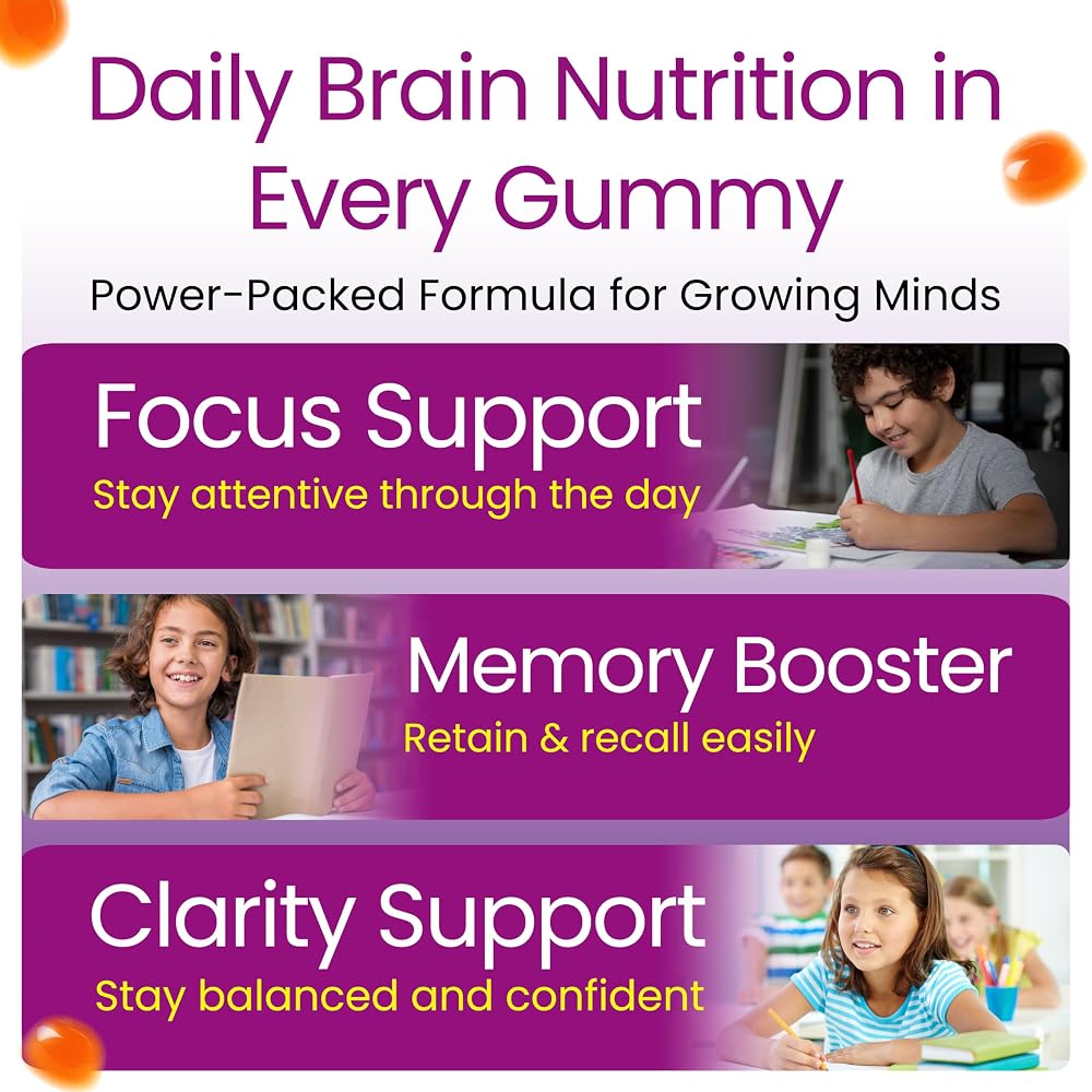 Therefore B.Focus Omega 3 DHA Gummies for Kids - 60 Count - image 4