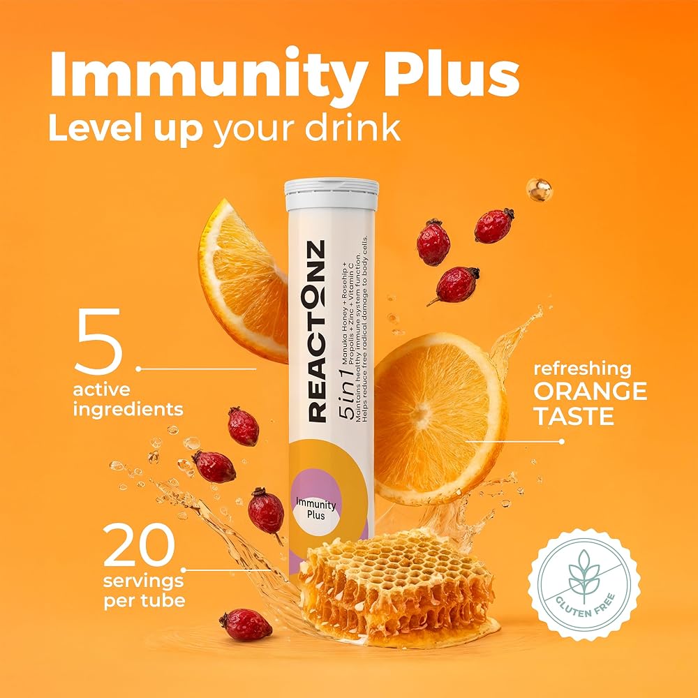 REACTONZ 5-in-1 Immune Support Effervescent Tablets